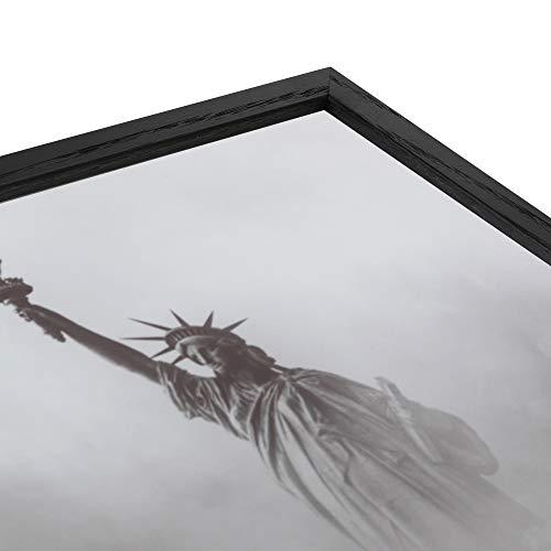 ArtToFrames ArtToFrames 12x12 Inch Black Picture Frame, This .75" Custom Wood Poster Frame is Black on Red Oak, for Your Art or Photos - Comes with Regular Glass, WOM0066-1343-YBLK-12x12