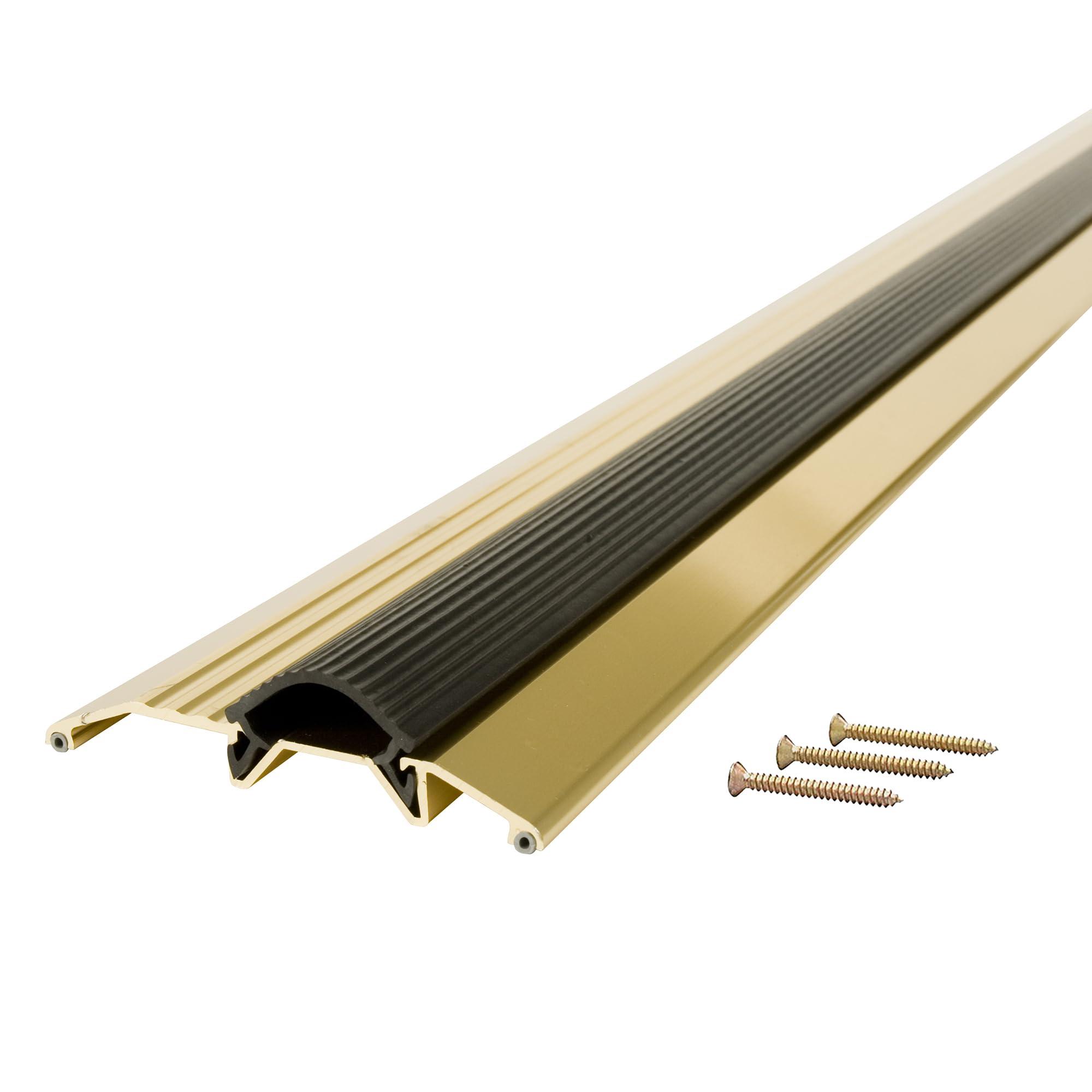 M-D Building Products Premium Low Threshold with Vinyl Seal AP 334, 36 Inches, Brite Gold - MD Building Products 09043