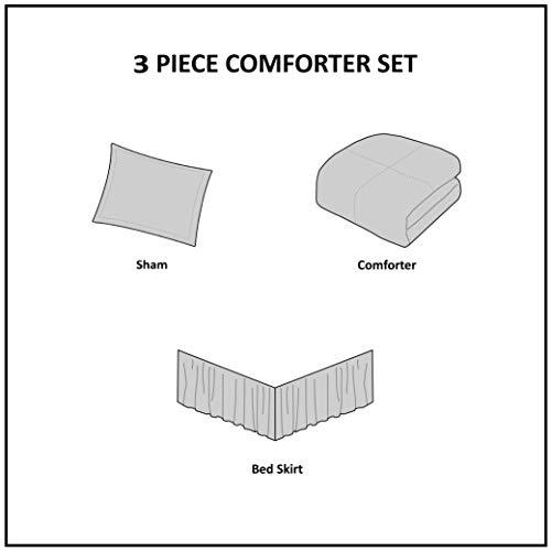 Harbor House Harbor House Cozy Cotton Comforter Set - Coastal, All Season Down Alternative Casual Bedding with Matching Shams, Decorative Pillows, Beach House, Reversible Seashell Blue Twin(72"x90") 3 Piece