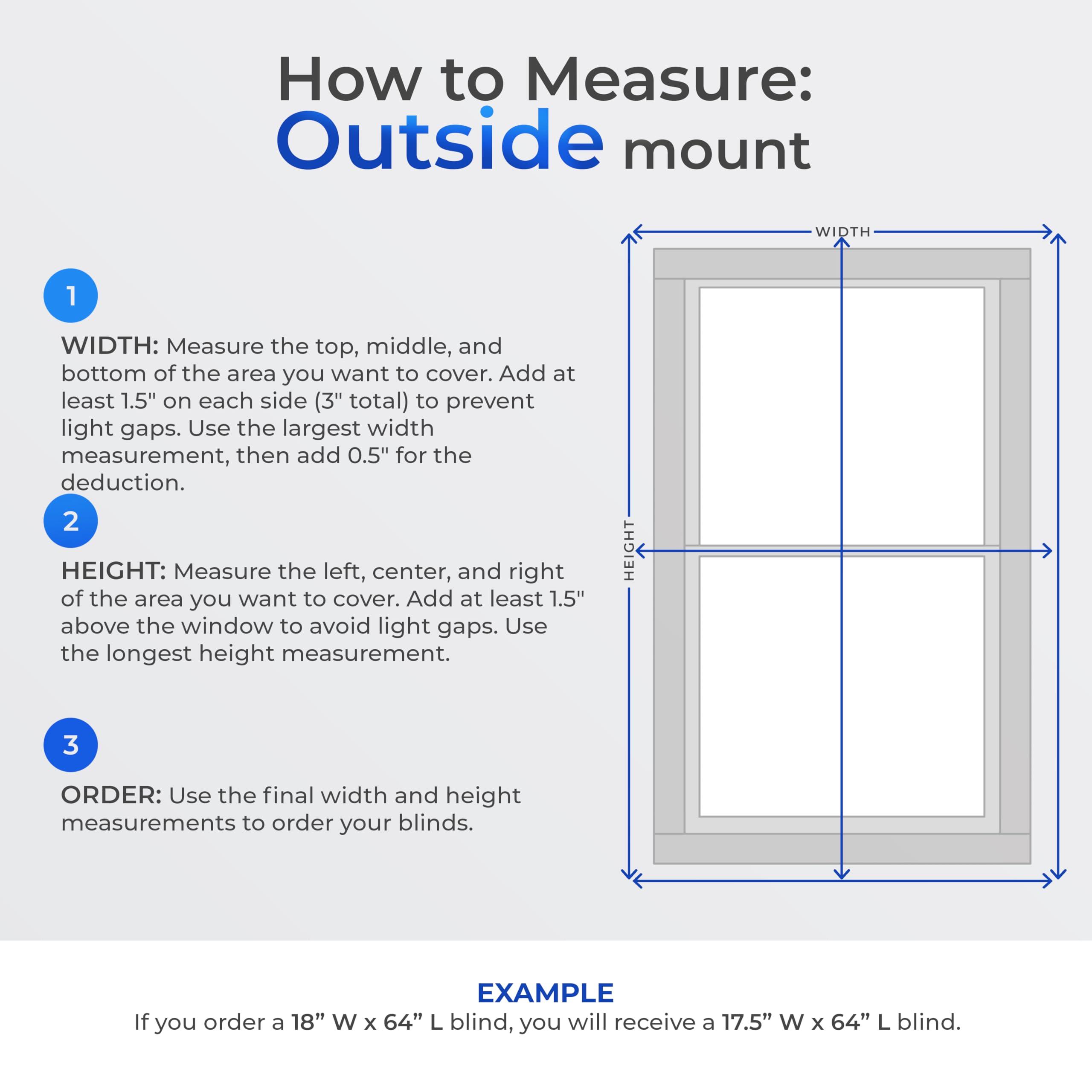 Lumino 2 Inch Cordless Room Darkening Faux Wood Blind - 53" W x 72" L - White, Over 1,000 Custom Sizes Starting at 18.97, Inside or Outside Mount, Venetian Shades for Interior Windows by Lumino