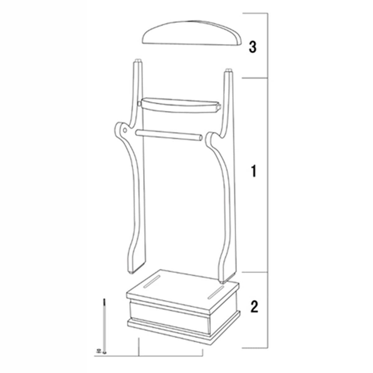 JOuan JOuan Coat Rack, Valet Furniture Wooden Valet Stand With Drawer Tray And Wheels Freestanding Suit Hanger With Clothes Hanger And Pants Rail For Hallway Dressing Room Etc