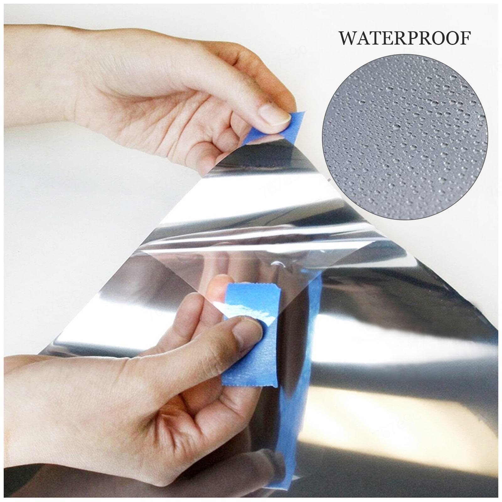 Widppsopt One Way Mirror Window Film, Reflective Window Film, Daytime Privacy Mirror Film, Window Tint, Heat Control Sun Protection Window Film for Home Office,WxH-130x300cm(51 * 118in)