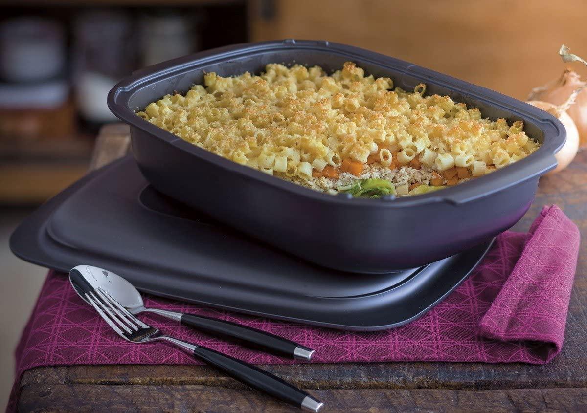 Tupperware Tupperware Ultra Pro Oval Oven Safe 3.5qt /3.3 L Lasagna Casserole Microwave New Cosmos Black