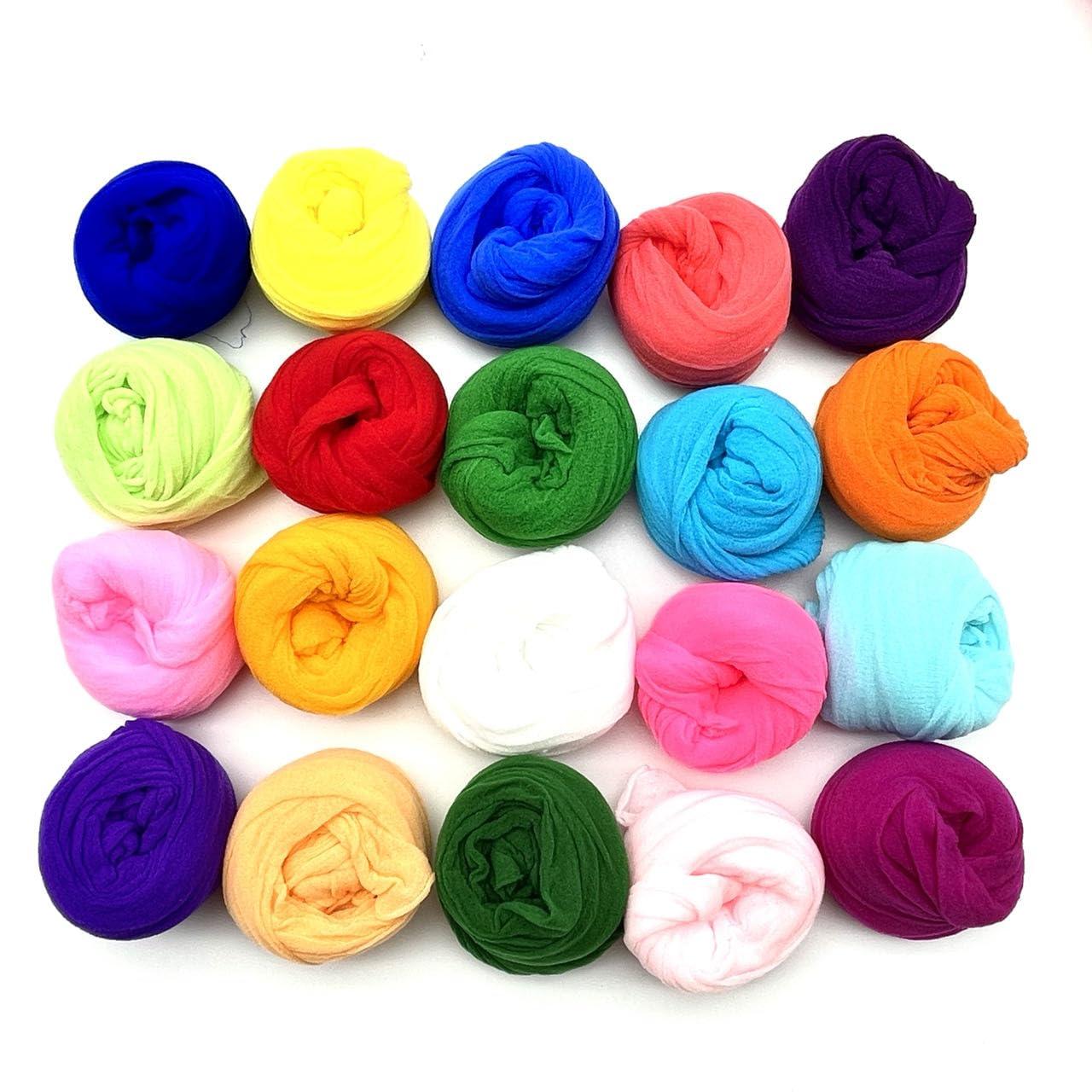 Lmlliang Lmlliang10PC Nylon Stockings Flower 23\" Inch(59cm),Mesh Flower for DIY Flower Making(Vivid Greeen)