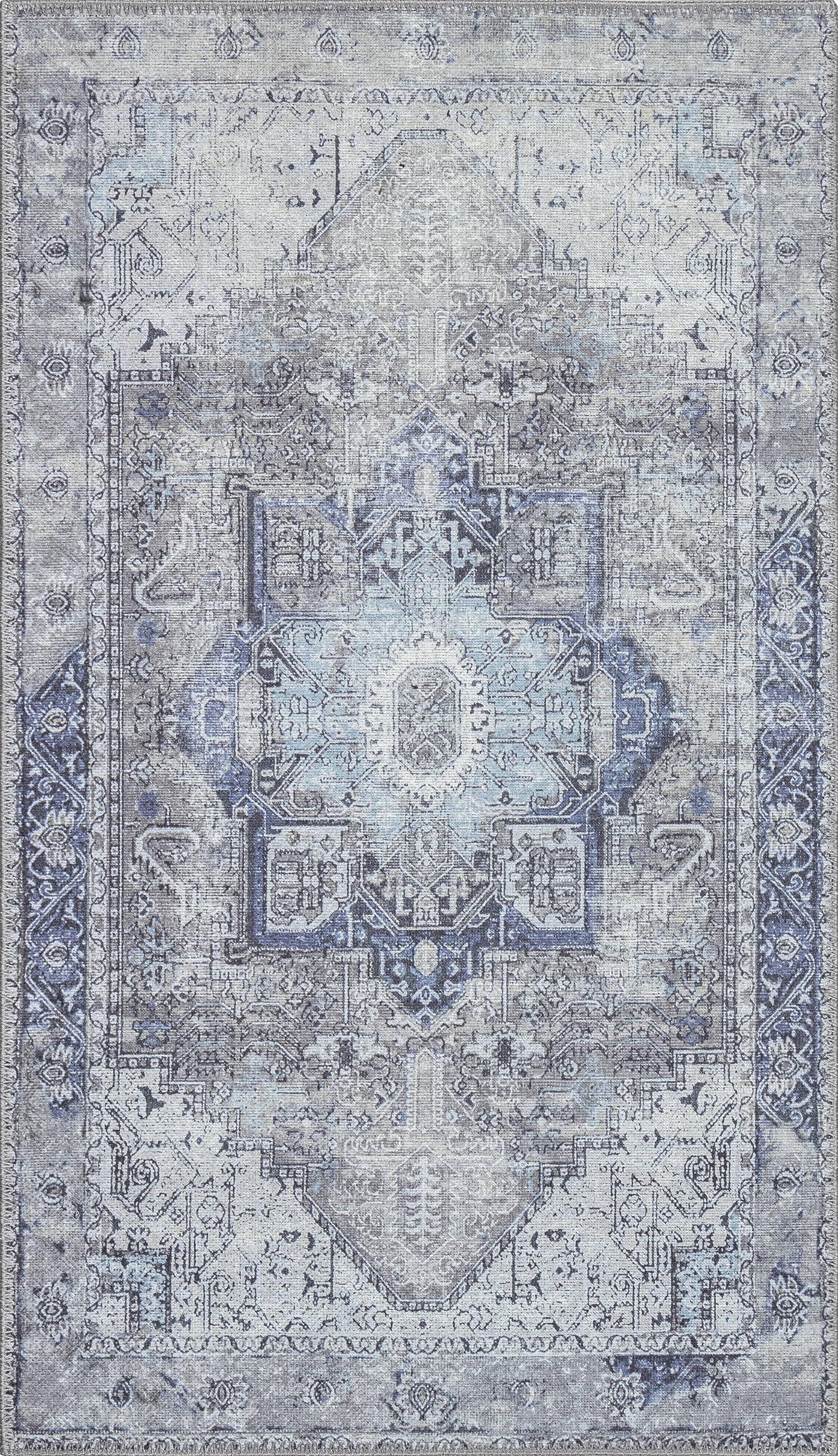 RugOver RugOver Machine Washable Area Rug, Pet-Friendly and Non-Slip Indoor Carpet for Kitchen, Bathroom, Living Room, Home Floor Decoration(Seal/Space, 6'3" x 9'6")