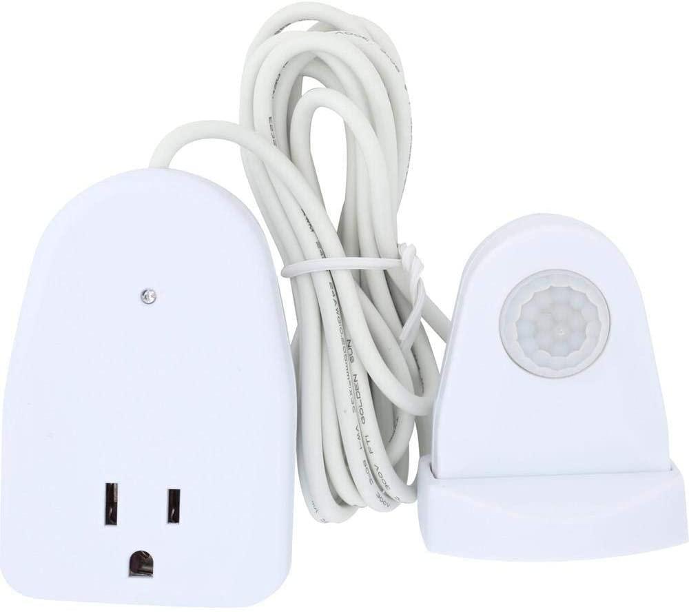 Westek Westek MLC12BC-4 Indoor Plug-in Corded Motion Activated Light Control, Single, White