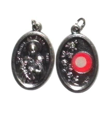 ROME ITALY THIRD CLASS RELIC MEDAL ST CATHERINE OF SIENA MADE IN ITALY PIECE OF CLOTH THAT TOUCHED HER RELICS