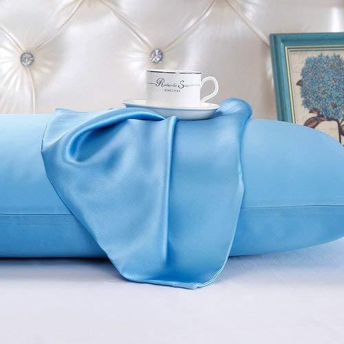Reliable BEDDING COMPANY Silk Satin Sheets Set | Silk Satin Sheets Set King | King Sheets Set Ice Blue | Silk Fitted Sheet 26 Inch Deep Pocket | 7 Pc Bedding Set |Sheet Set with Duvet Set.