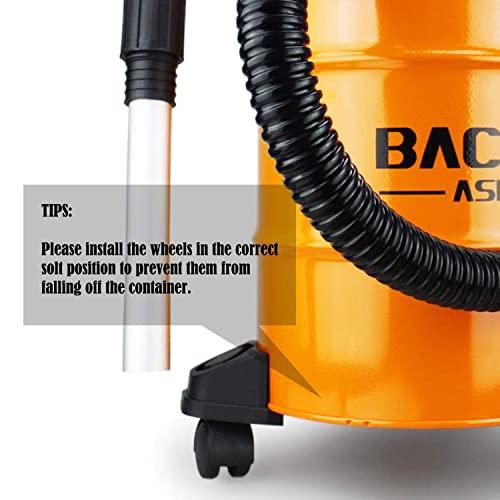 BACOENG BACOENG 5.3-Gallon Ash Vacuum Cleaner with Double Stage Filtration System. Standard Ash Vac