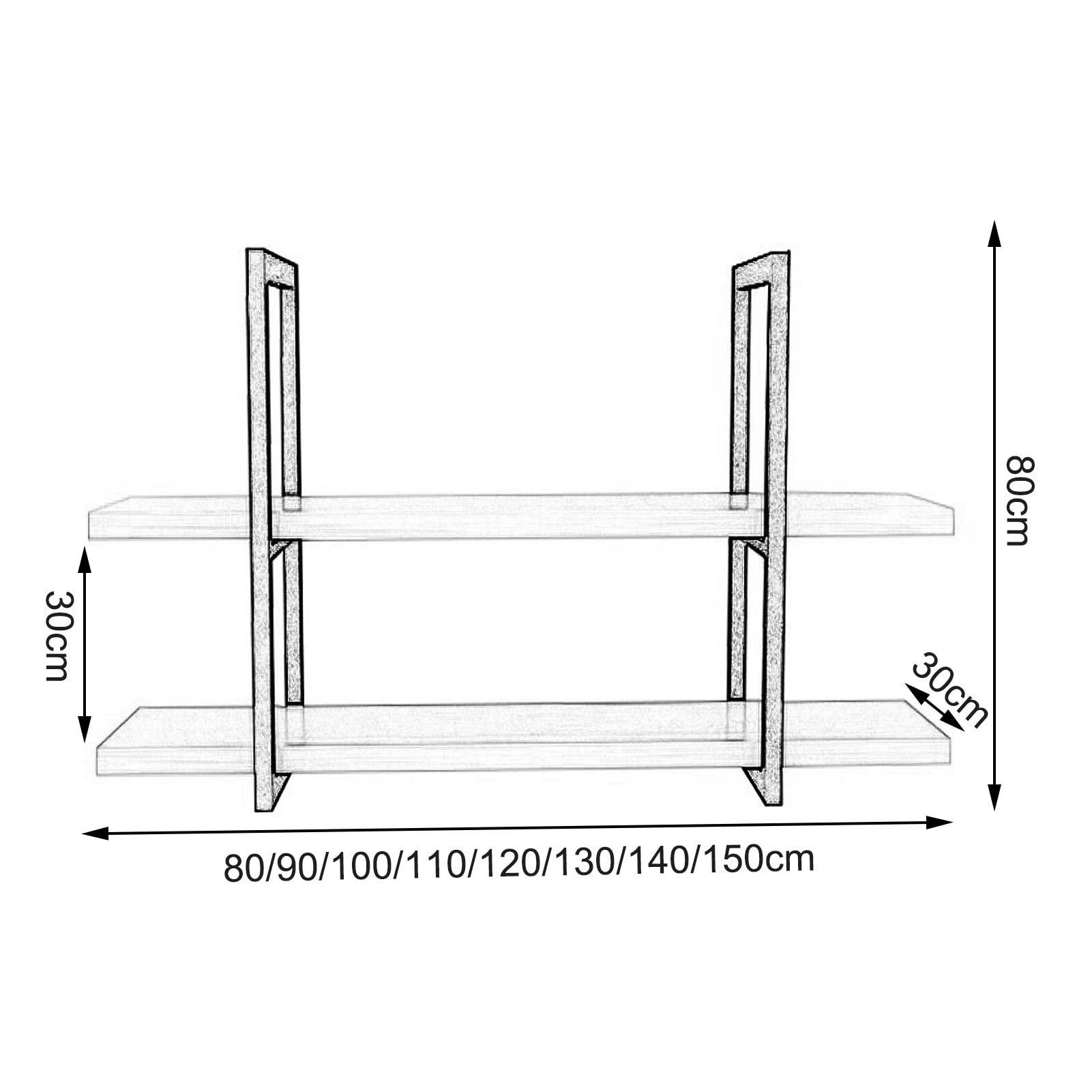 SXBHDM Ceiling-Mount Shelf Kitchen Bar Floating Shelves Storage Shelving Wood Wall Shelf Kitchen Spice Rack, Hanging Under Counter Shelf for Kitchen, Wood and Metal (Size : 120x30x80cm)