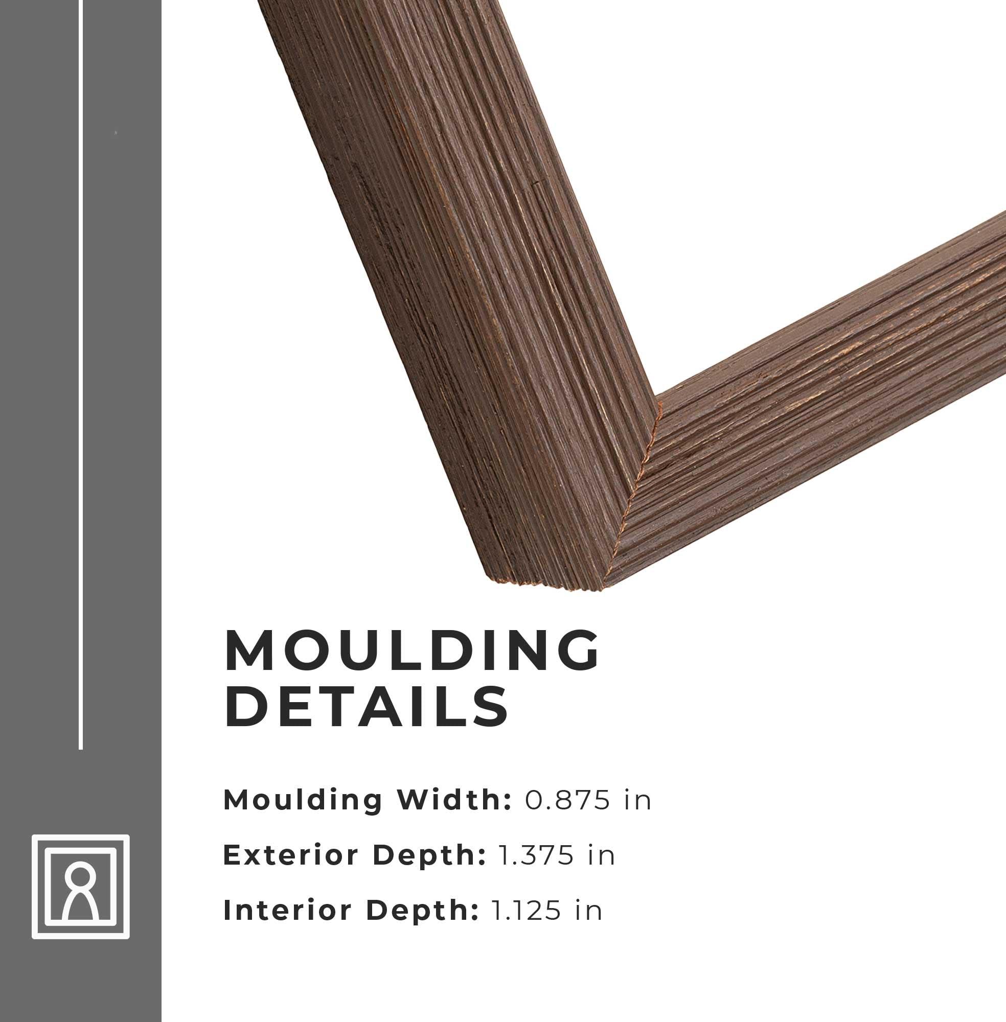 Poster Palooza 9x12 Shadow Box Brown Distressed Barnwood Frame | 0.875 Inch Moulding Width | 1.125 Inch Rabbet Depth | Includes Shatter Resistant Acrylic Plexiglass, Foam Board Backing and Hanging Hardware