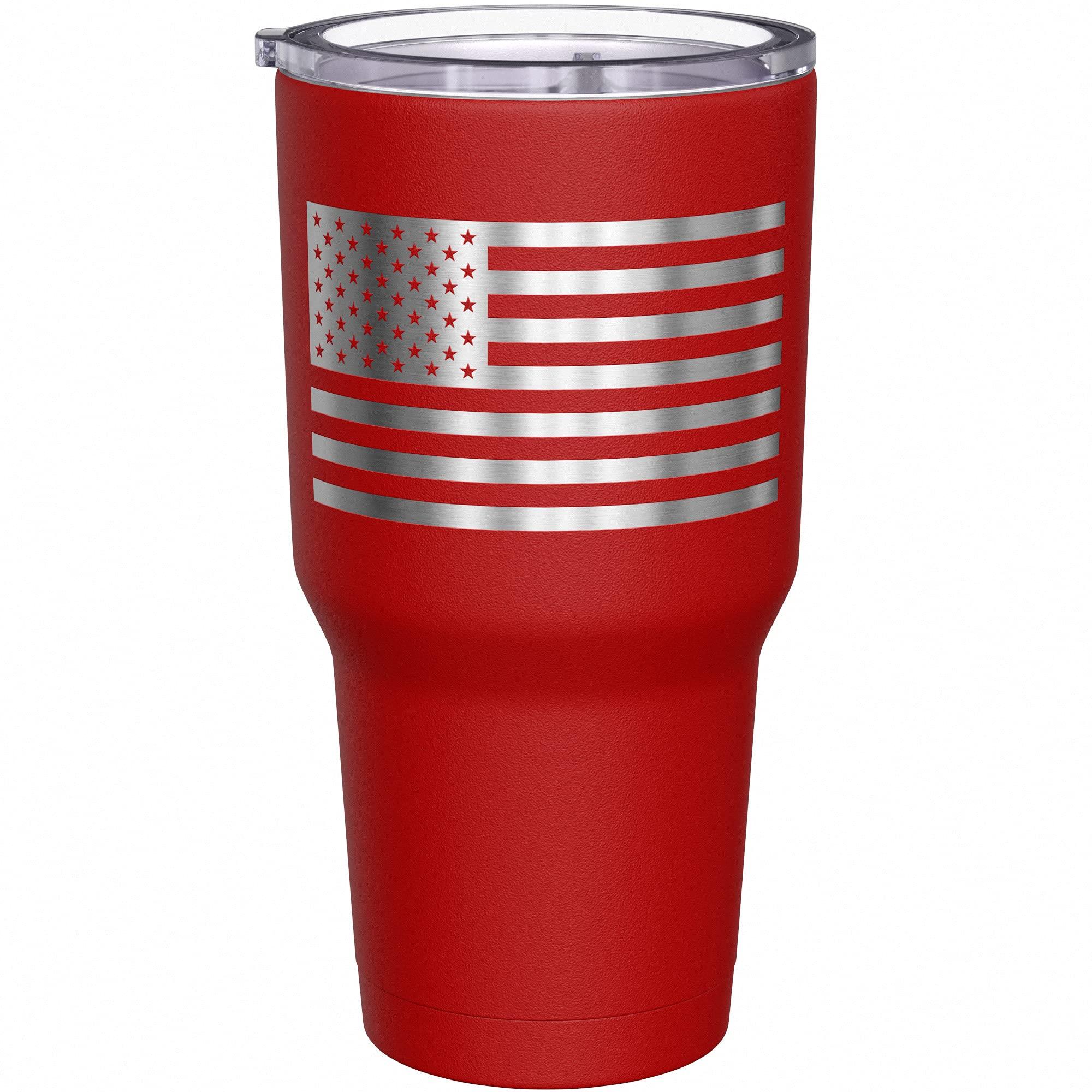 We The People Holsters We The People Holsters - Gadsden Flag - Dont Tread On Me - Snake Tumbler - American Flag Coffee Travel Mug - American Made Travel Mug - Double Insulated Tumbler - 30 oz