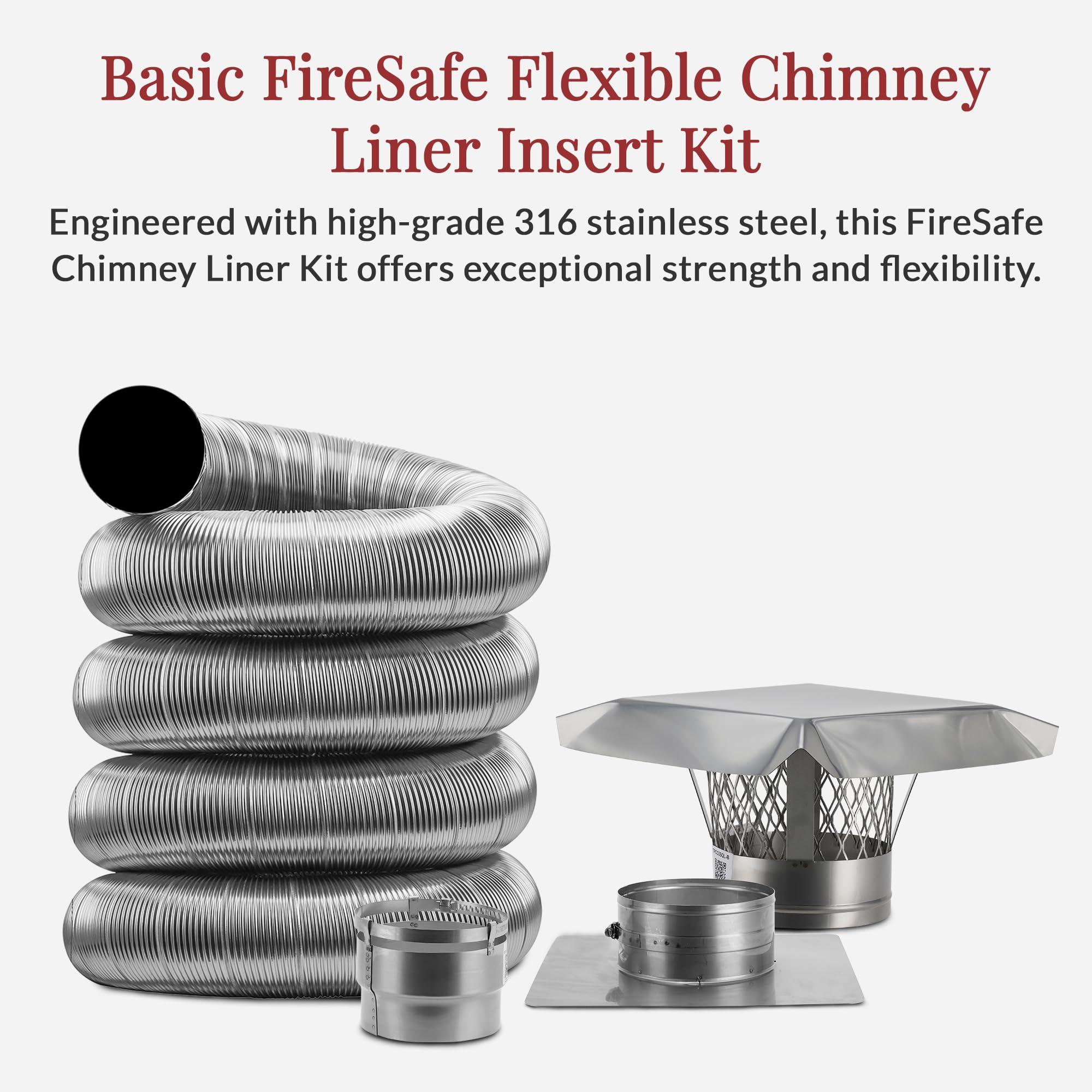 Fireside Chimney Supply Fireside Chimney Supply Basic Flexible Chimney Liner Kit - 6 Inch x 25 Feet