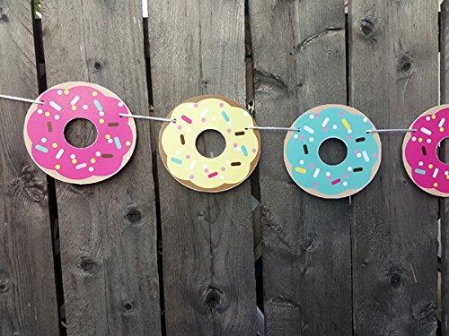 Crafty Cue Donut Garland, Donut Banner, Donut Decorations, Donut Birthday