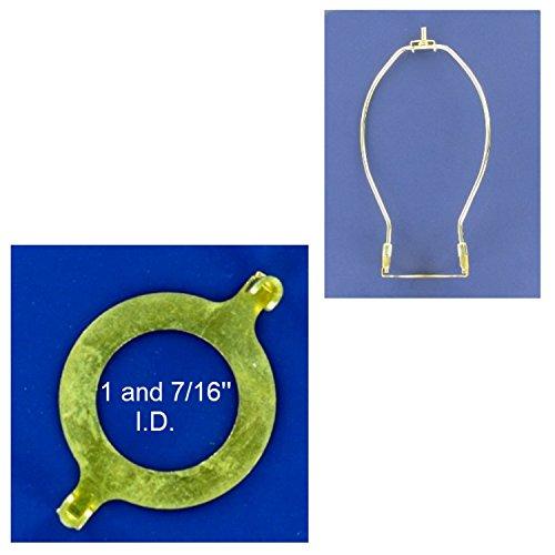 Upgradelights Upgradelights 7 Inch Harp with Slip Uno Adapter Harp Converter Lamp Shade Uno Euro Fitter 1 7/16 I.d. with a Phenolic Ring