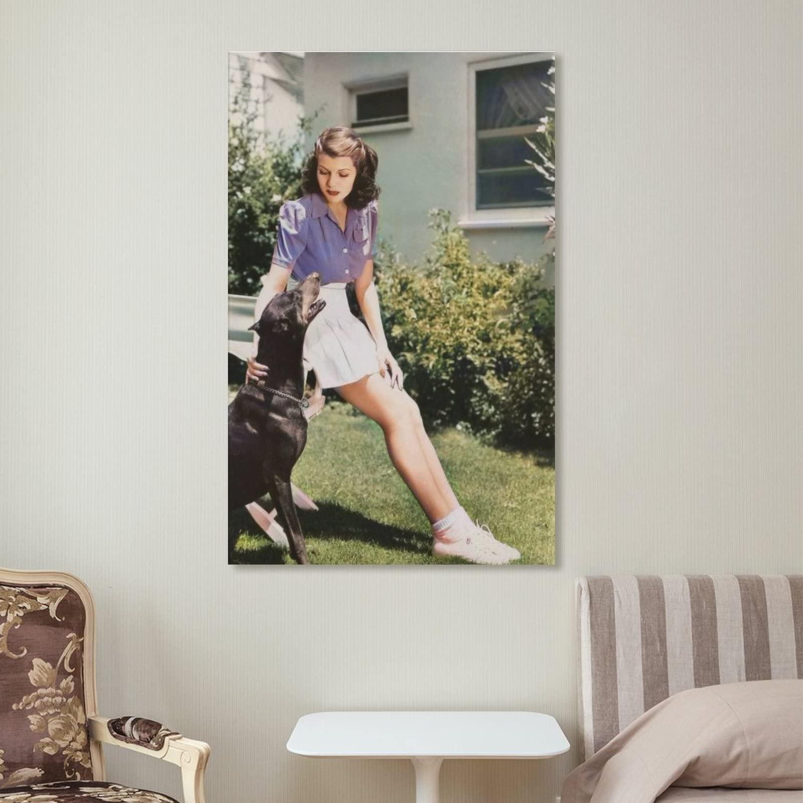 BEEGON Rita Hayworth Classic Beauty Poster (89) Print Photo Art Painting Canvas Poster Home Decorative Bedroom Modern Decor Posters Gifts 20x30inch(50x75cm)