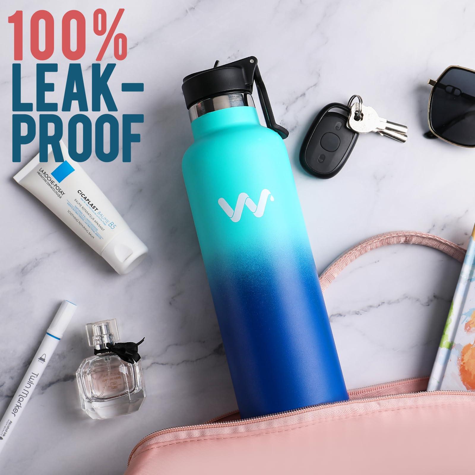 WEREWOLVES WEREWOLVES Insulated Water Bottle with Straw Lid & Handle Lid, Stainless Steel Water Bottle with Carrier Bag Holder, Reusable Vacuum Narrow Mouth Leak-Proof Bottle for Biking