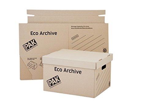 StorePAK StorePAK Eco Archive/Storage Cardboard Boxes & Lids Pack of 10. Flat Packed & Easy to Assemble. Good for Home Storage, Office & Moving House