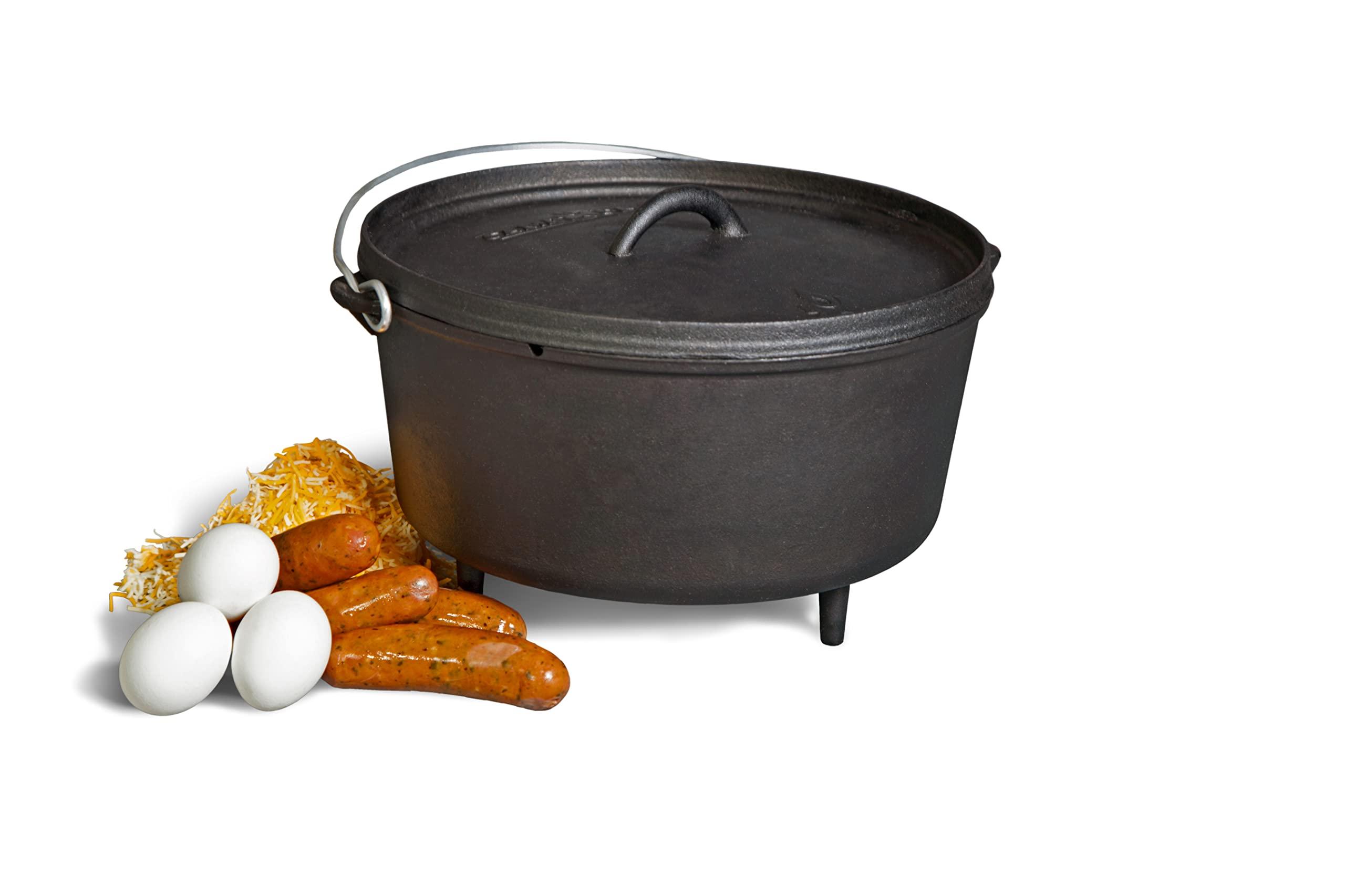 Camp Chef Camp Chef Classic Deep Dutch Oven - Cast Iron Dutch Oven Pot with Lid for Indoor & Outdoor Cooking - 12\" Dutch Oven - 8 Quarts