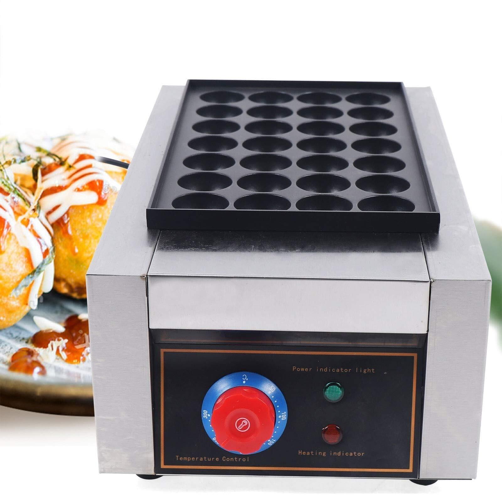 LPLYAA LPLYAA Electric Takoyaki Maker, Commercial 28PCS Takoyaki Grill with Nonstick Molds Japanese Octopus Fish Ball Cake Grill Pan, 20240327