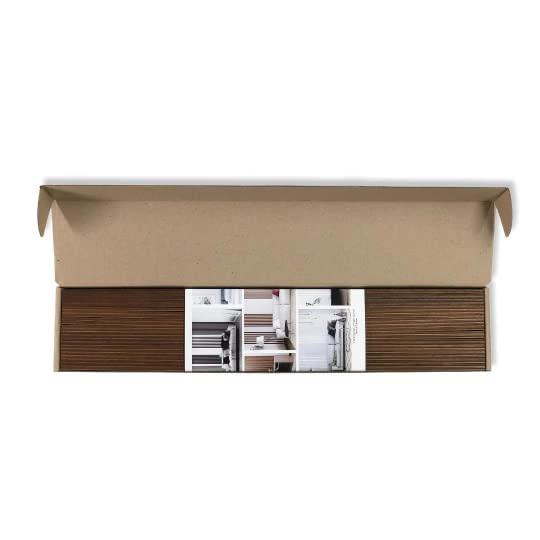 Artvoom Wood slat wall panel, art 3d wall panels wood, wood wall panels for interior wall decor, wall decor living room modern minimalist, wood slat wall divider, wood strips, accent wall design (Walnut)