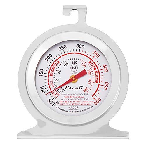 Escali Escali AHO1 Durable Stainless Steel Oven Thermometer, Oven Safe with Stand or Hang, HACCP Guidelines, and NSF Certified Silver