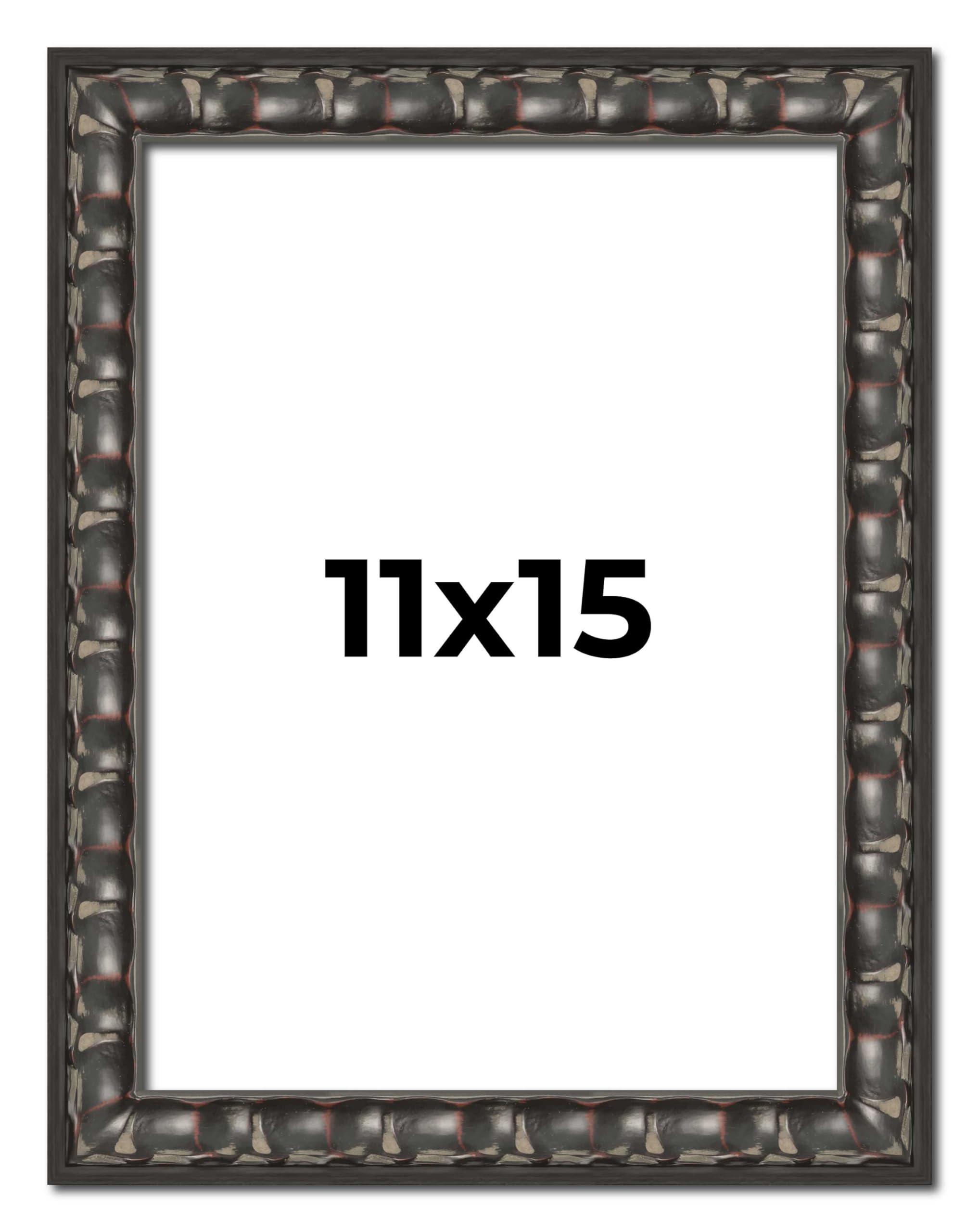 Poster Palooza Poster Palooza 11x15 Frame Black Gothic Brown Solid Wood Picture Frame Includes UV Acrylic Plexiglass, Foam Board Backing & Hanging Hardware