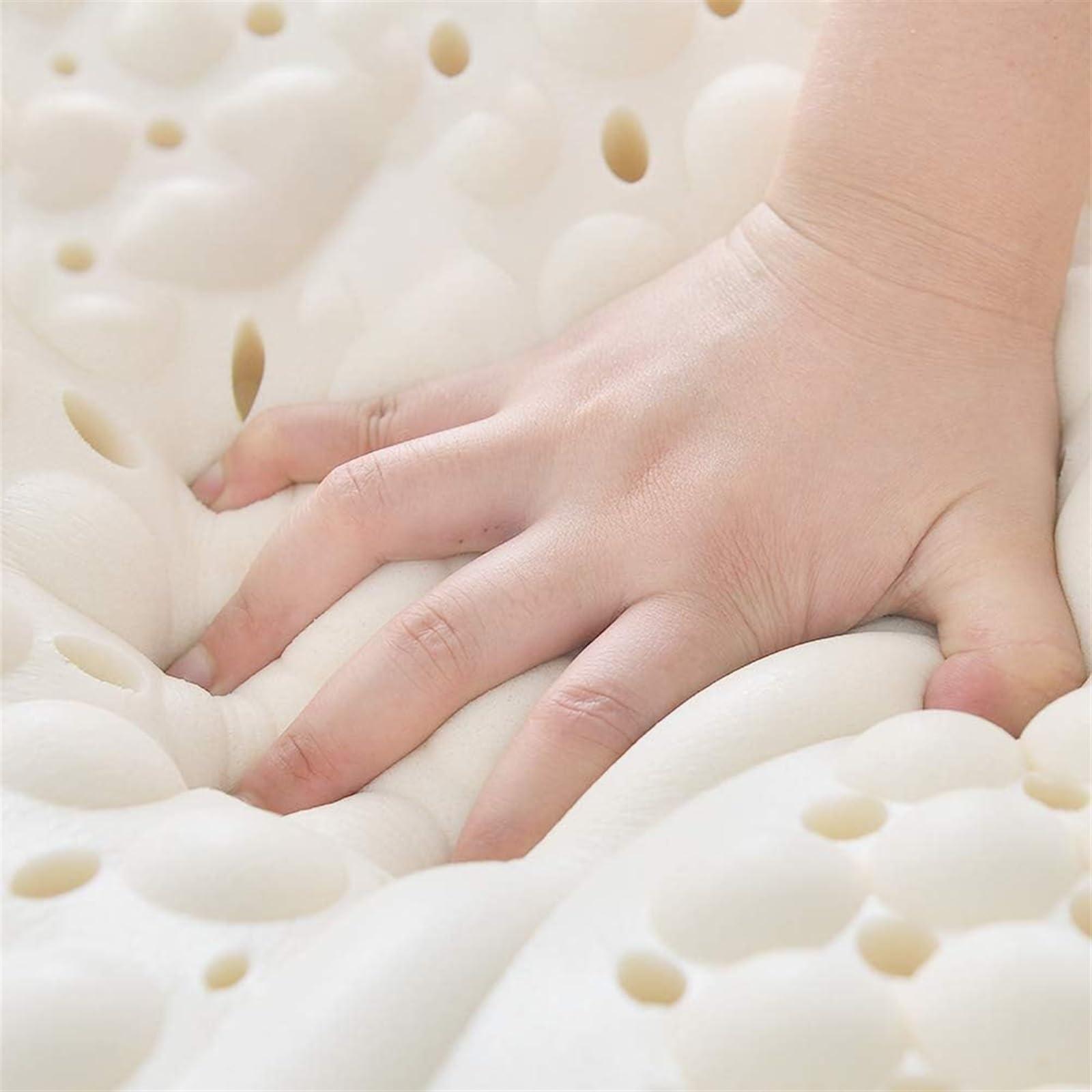 BMPAALN BMPAALN Natural Latex Topper,Organic Latex Mattress Topper White Latex Foam Mattress Topper | Best for Orthopedic Support | Ergonomic and Environmentally Friendly King(4in,200x200cm(79x79in))