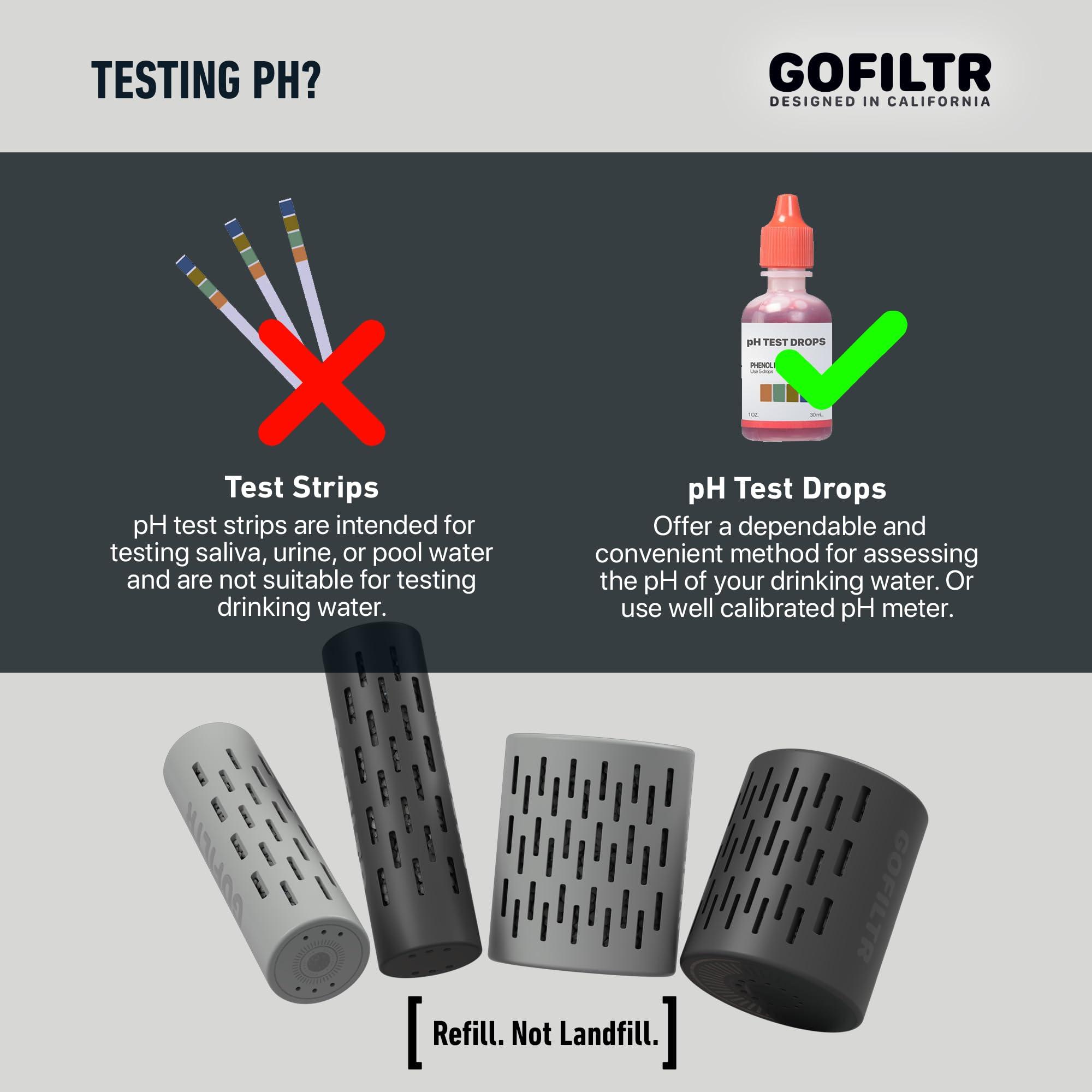 GOFILTR GOFILTR Alkaline Water Infuser (Original 2 Pack) 9.5 pH + Electrolytes for Any Water Bottle/Small Pitcher, 750 Refills / 3 Months, 2 Ionized Mineral Water Infusers