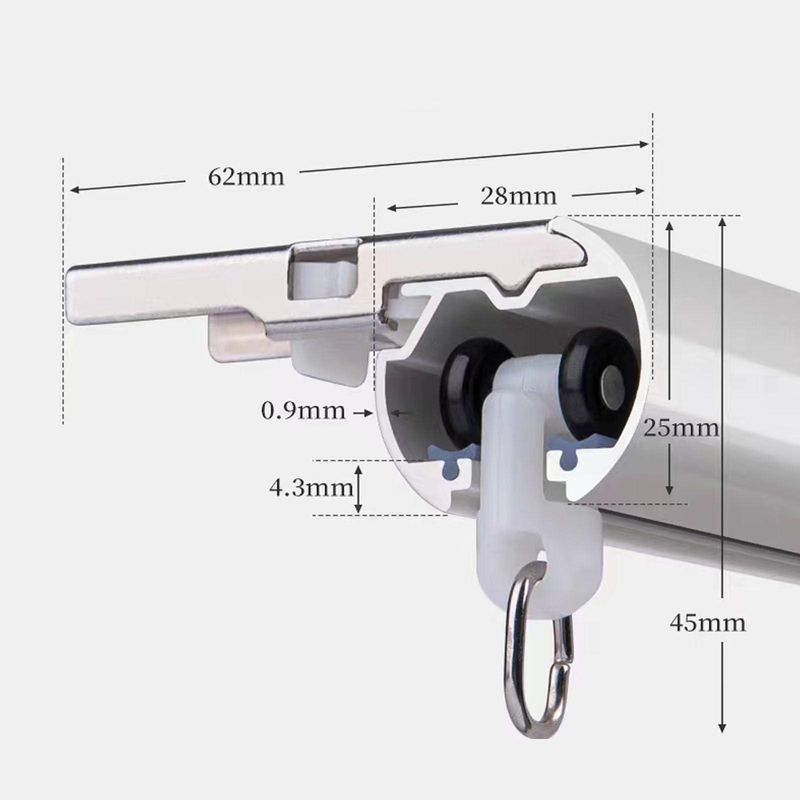 Tqertrtfxa Ceiling mount curtain rod,cafe curtain rod,ceiling mount curtain track,privacy curtains for room divider,Scope of application: Suitable for living rooms,bathrooms,bedrooms,ceilings,bay windows,RVs (C