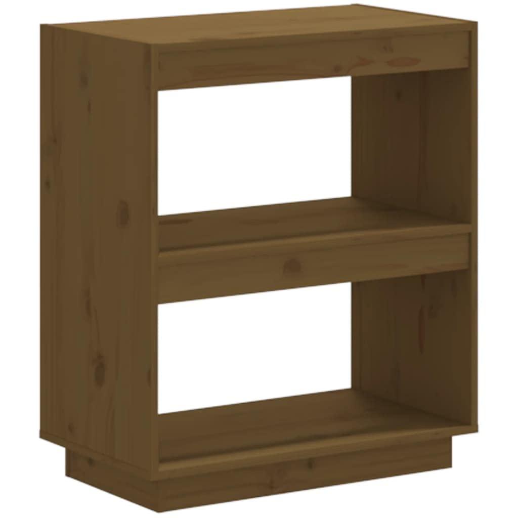 CUMYZO CUMYZO Book Cabinet Honey Brown 23.6"x13.8"x28" Solid Wood Pine,Furniture Shelving Bookcases & Standing Shelves