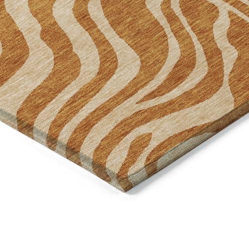 Addison Rugs Addison Rugs Chantille ACN1042 Orange 2'6" x 3'10" Indoor Outdoor Area Rug, Easy Clean, Machine Washable, Non Shedding, Bedroom, Entry, Living Room, Dining Room, Kitchen, Patio Rug