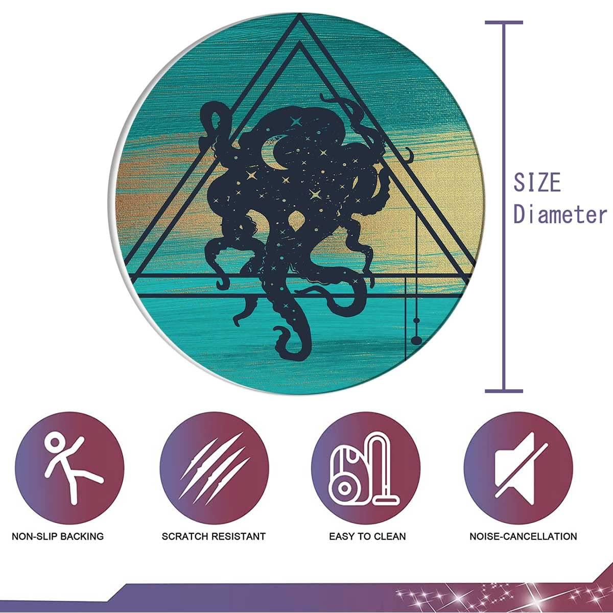 HomeLoft Basics Green Desk Chair Mat Ocean Aestheticism Desk Chair Floor Mat Chair Rug for Office Chair Computer 47 Inch