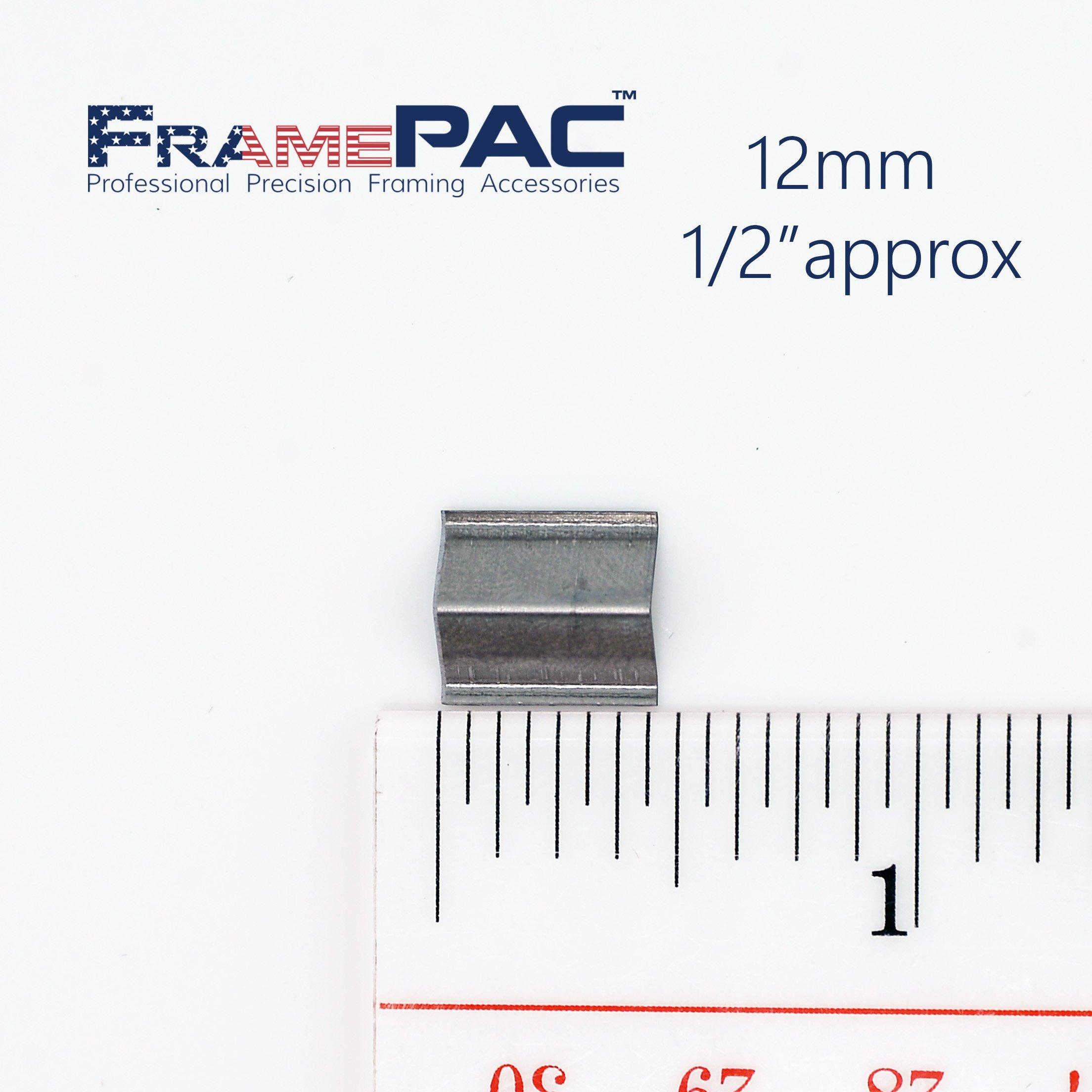 FramePac FramePac V Nails for Picture Frames Hardwood (AMP) 12mm (1/2 Inch) [3000 V-Nail Pack, Stacked] - (for use in Automatic V Nailer for Picture Framing, Automatic V Nailer for Picture Frames)