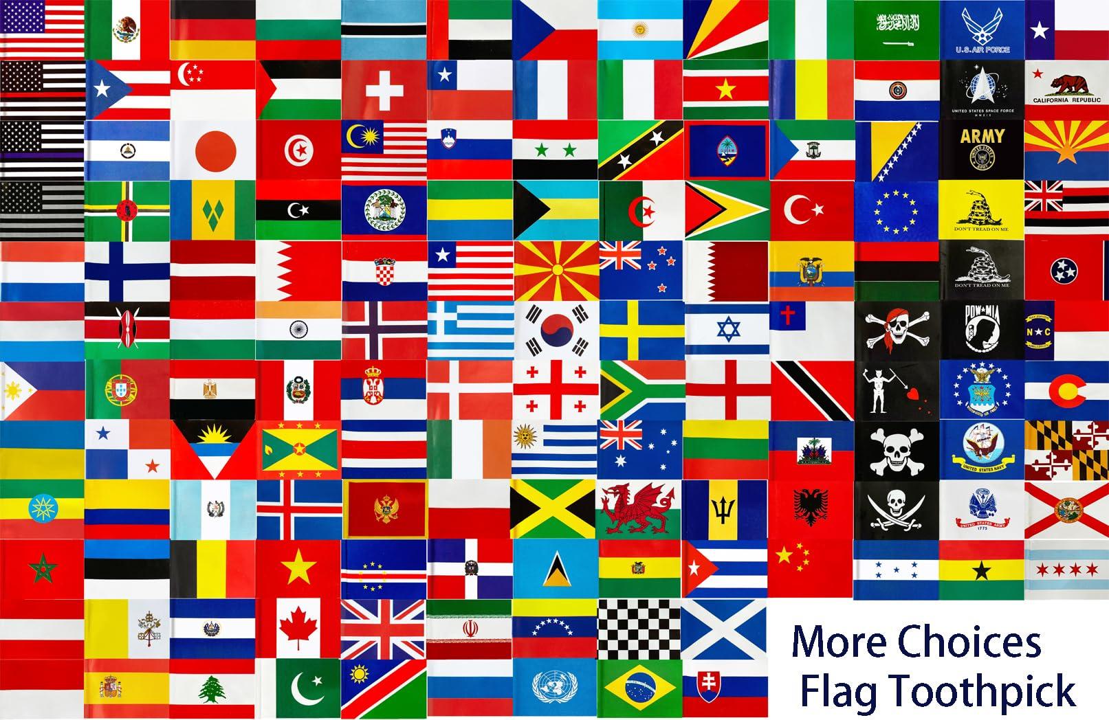 stidsds stidsds 100 Pcs Luxembourg Flag Luxembourgers Toothpick Flags Mini Small Luxembourg Cupcake Toppers Stick Flags Banner Party Cocktail Fruit Decoration