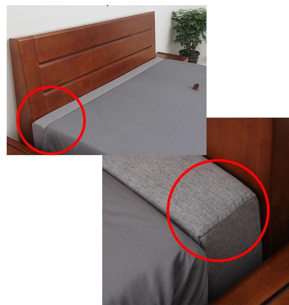 ydhgifd Bed Wedge Pillow Headboard Cushion Bed Gap Filler Mattress Mattress Gap Filler Headboard Pillow Fill The Gap Bed Wedge Pillow Stopper Soft Gap Headboard (Color : Gray, Size : 20X18X50cm)