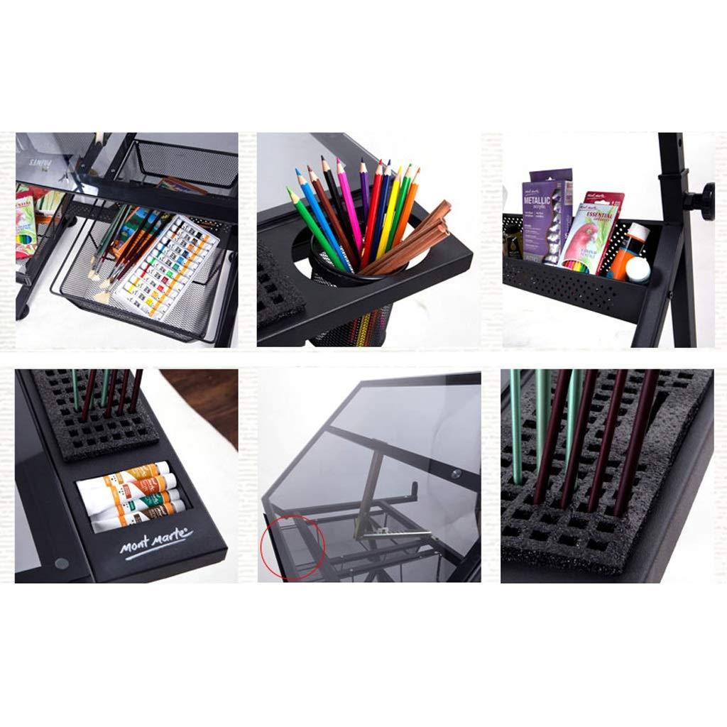 KOHARA KOHARA Drawing Table Tiltable Drawing Table, Adjustable Art Desk, with Storage Craft Table, Drafting Table Glass Panel, Child Adult Drawing Desk beautiful scenery