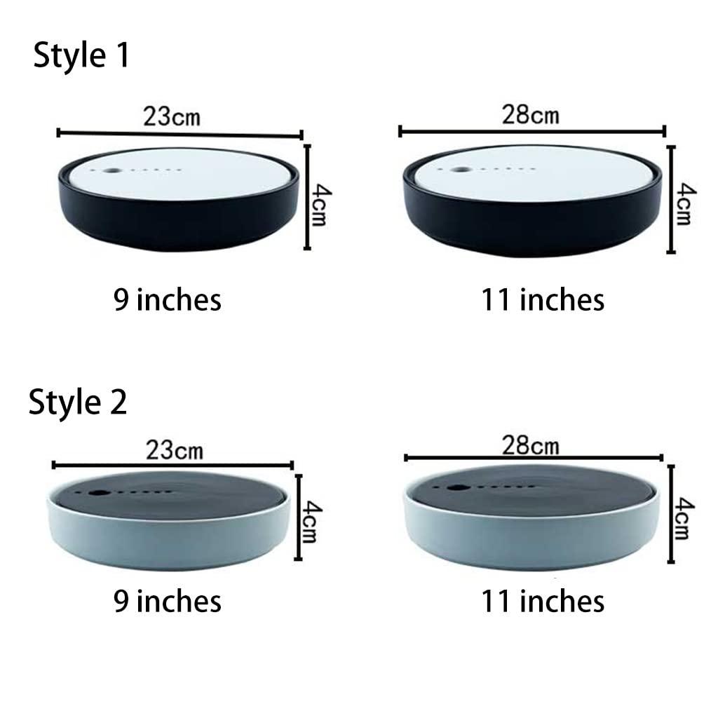 TAHUSA Personality Creative Dry Ice Tableware Ceramics Serving Platter Molecular Cuisine Serving Dishes for Restaurant Black,white (Color : Style 1, Size : 9 inches)