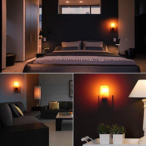 Betus Betus Natural Crystal Himalayan Salt Wall Lamp - Air Purifying Night Light - 360° Rotatable Plug 7W Bulb - Cylindrical