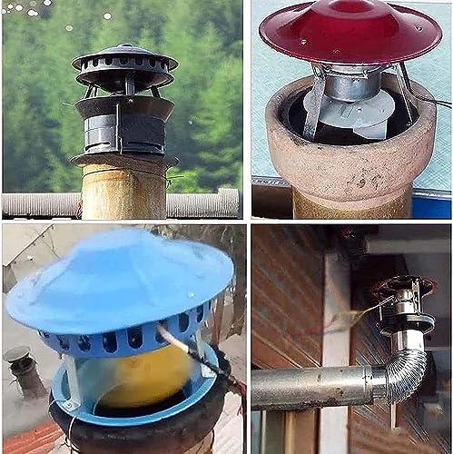 HEQIM HEQIM Chimney Smoke Evacuator, 100W/120W Induced Draft Fan, Chimney A Draft Inducer Chimney Exhaust Fan for Barbecue Air Extractor(B)