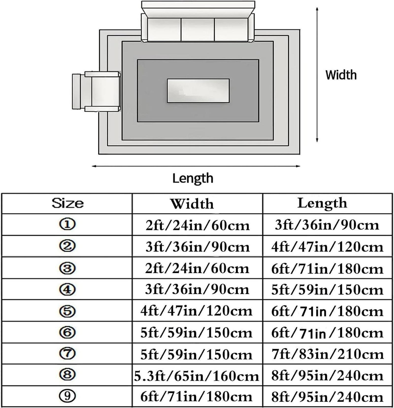 HEISEM Modern Abstract Medieval Black Geometric Stripes Area Rugs, Retro Geometric Boho Indoor Non-Slip Kids Rug, Machine Washable Breathable Durable Carpet for Front Entrance Floor Decor,5.3 x 8ft