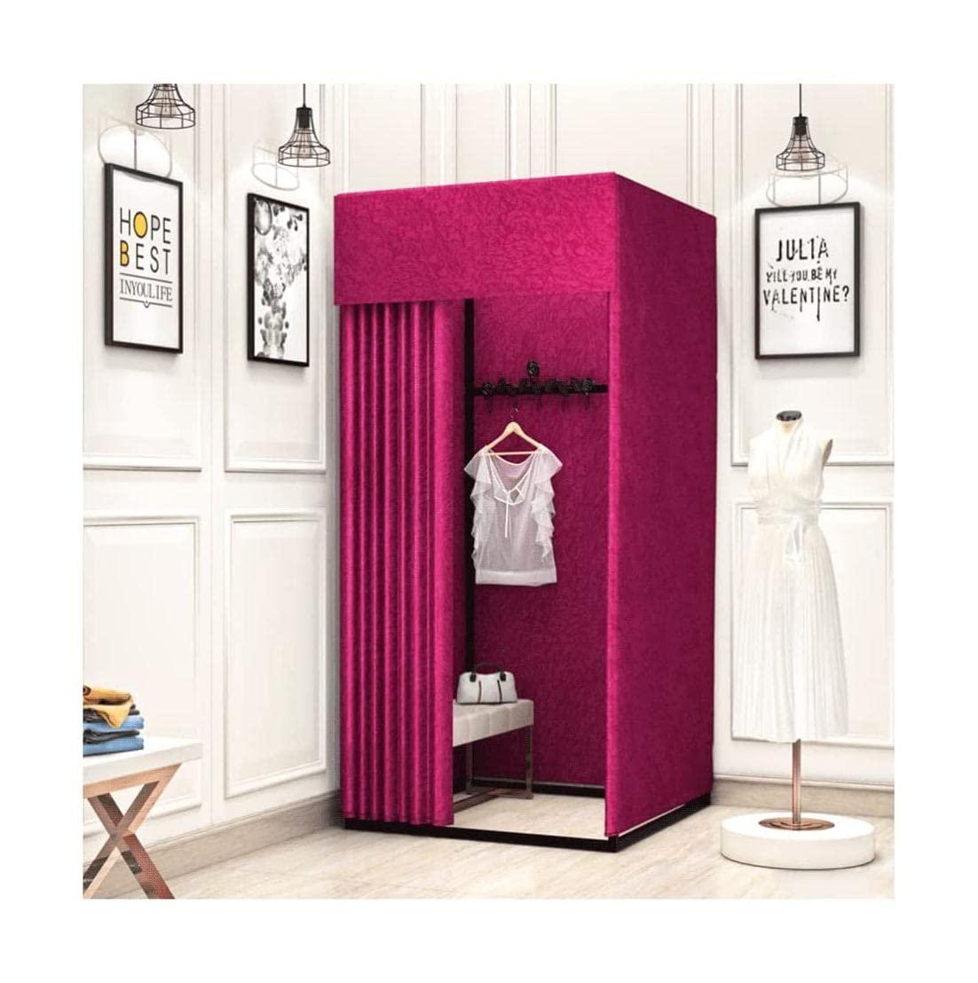 OLOTU OLOTU Fitting Room Fitting Room Clothing Store Temporary Changing Room Square Dressing Room Include Shading Curtain Hanging Rod and Hook Up Protective