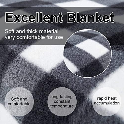 Wemune 12V Car Heated Blanket, Fleece Heating Blanket Car Electric Blanket Travel with 3 Speed Fast Heating for Men Women, Cold Weather, Home&Office, Car Travel Use 150x100cm