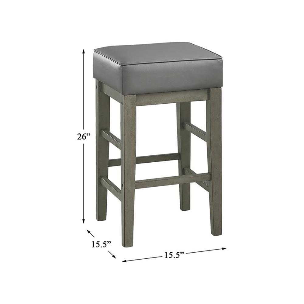 Lexicon Lexicon Wrigley Counter Height Stool (Set of 2), 26\" SH, Gray