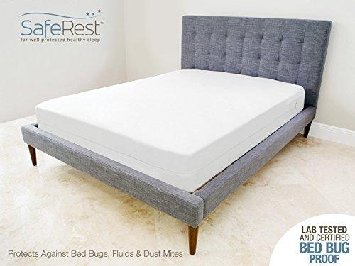 SafeRest SafeRest Zippered Mattress Protector - Premium 12-15 Inch Waterproof Mattress Cover for Bed - Breathable & Noiseless Washable Mattress Encasement - California King