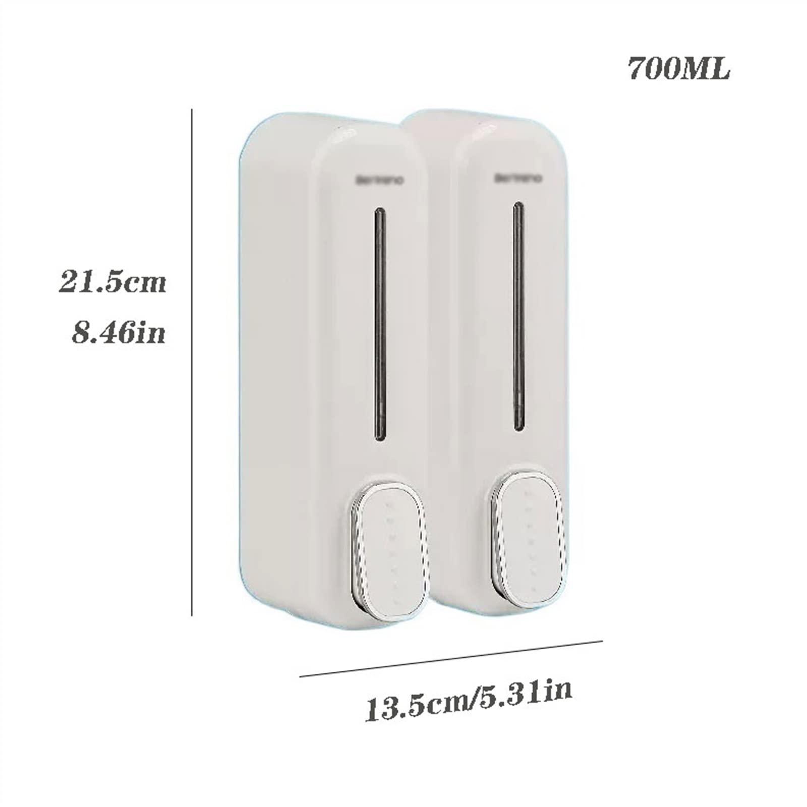 GLigeT Hand Soap Dispenser Simple White Press Soap Dispenser 700ML Large Capacity Wall Mounted Subpackage Lotion Bottle Soap Dispensor