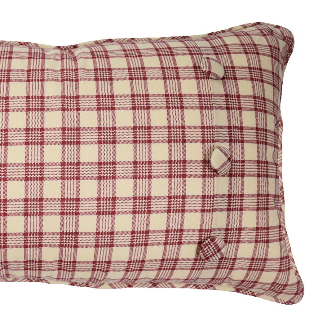Waverly Waverly Norfolk Plaid Rectangular Decorative Throw Pillow, 12" x 22", Tea Stain