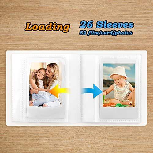 Ruibytree 52 Pockets Mini Photo Album for Fujifilm Instax Mini Instant Film, Polaroid Snap, Z2300, SocialMatic Instant Cameras & Zip Instant Printer (White, 1Pack)