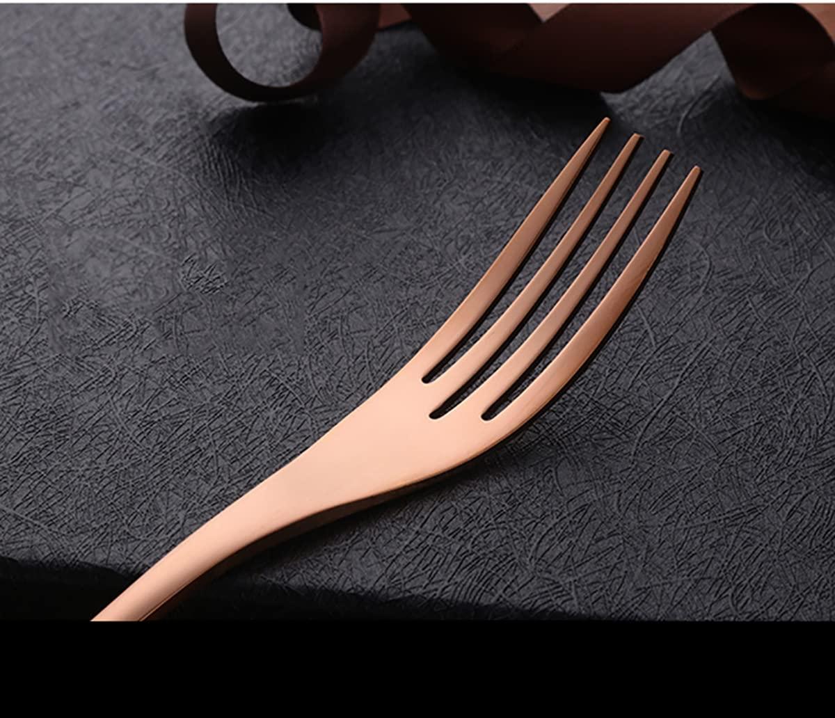 TWEE Rose Gold Silverware Set for 6, TWEE 24-Piece Stainless Steel Flatware Cutlery Set for Home Restaurant Wedding Party, Modern Ergonomic Design, Knife/Fork/Spoon Dinnerware sets Dishwasher Safe