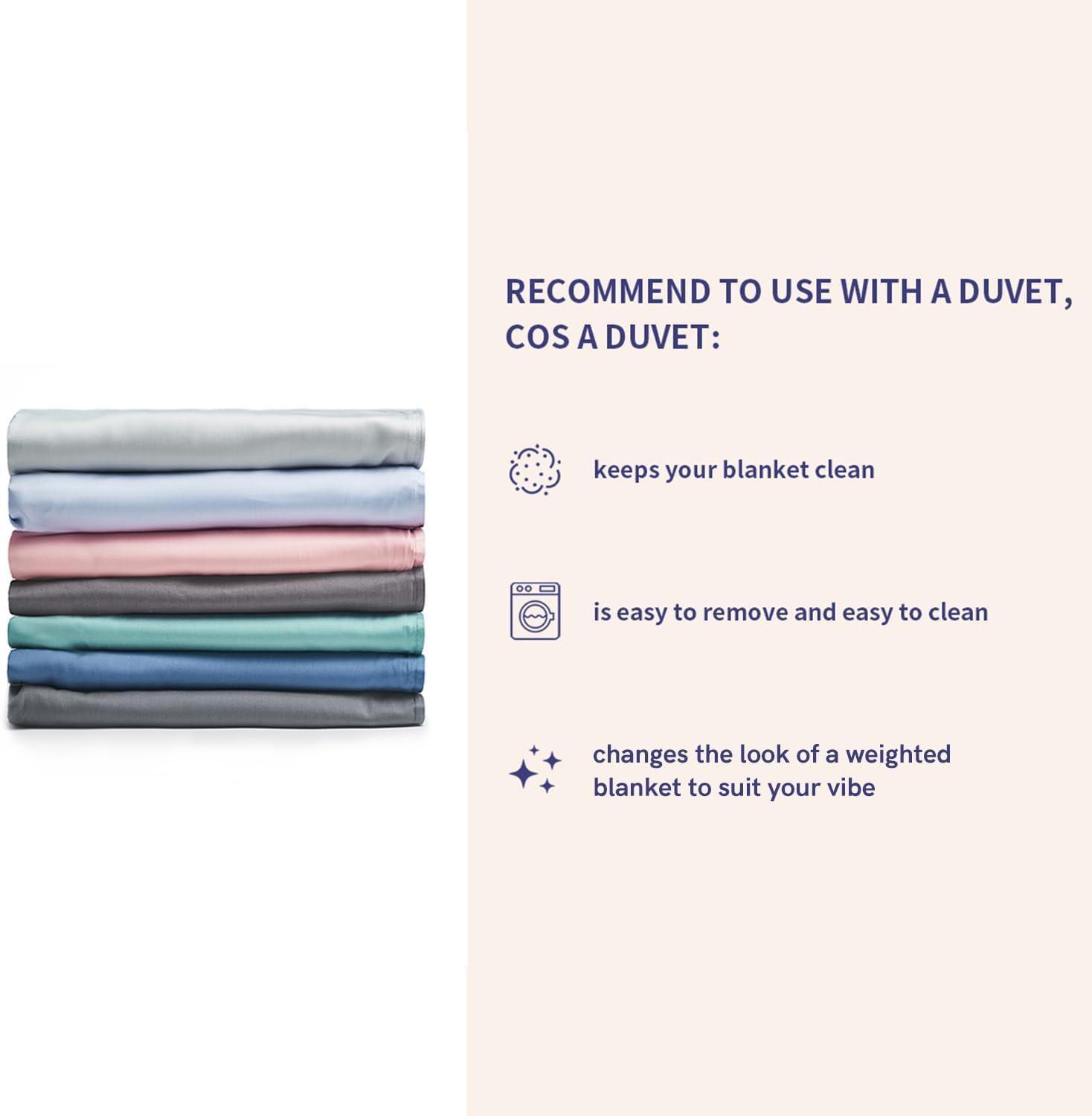 YnM YnM Exclusive Cooling Weighted Blanket,Smallest Compartments, Bed Blanket for One Person of 140lbs, Ideal for Queen/King Bed (60x80 Inches, 15 Pounds, Light Grey)